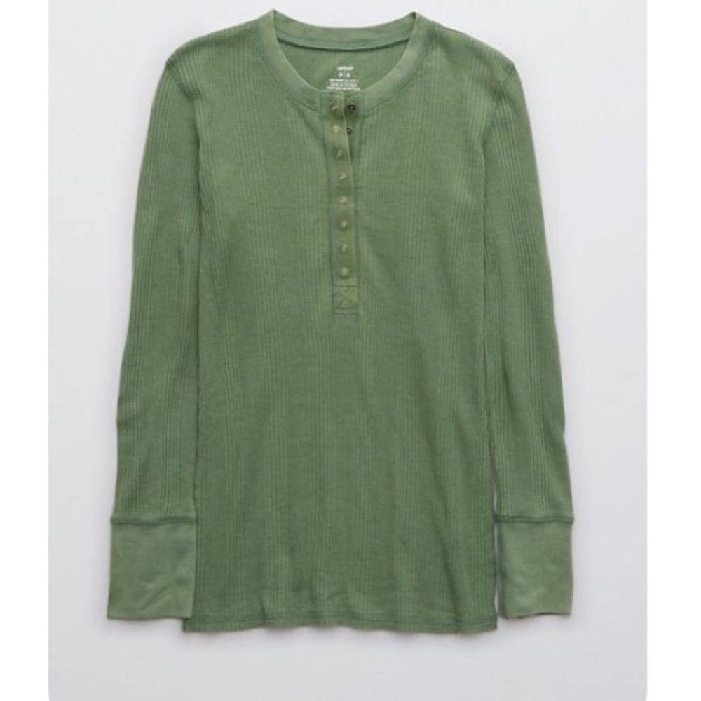 Aerie Heart Eyes Waffle Henley